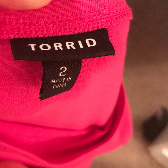 Torrid Hot Pink Off Shoulder Dress - Picture 5 of 6